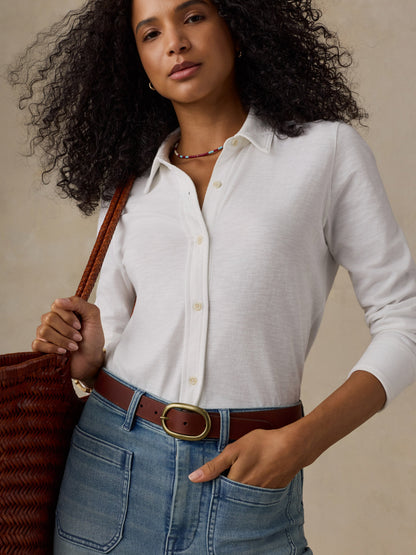 Sunwashed Knit Shirt - White