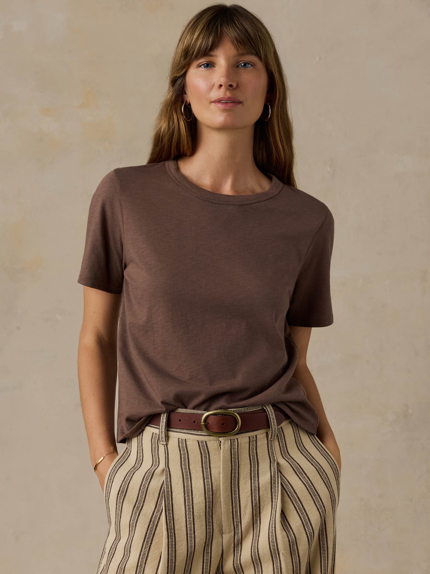 Sunwashed Regenerative Tee - Alpine Brown