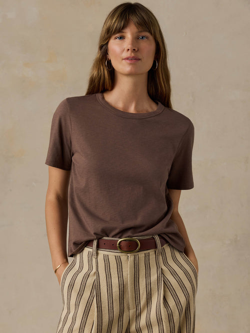 Sunwashed Regenerative Tee - Alpine Brown