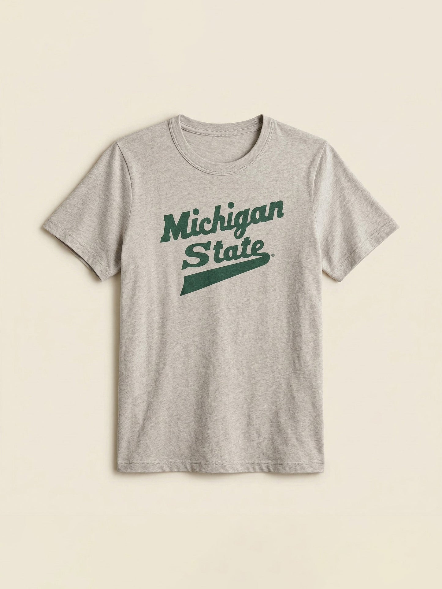 Michigan State Sunwashed Essential Tee - Dune Grey Heather