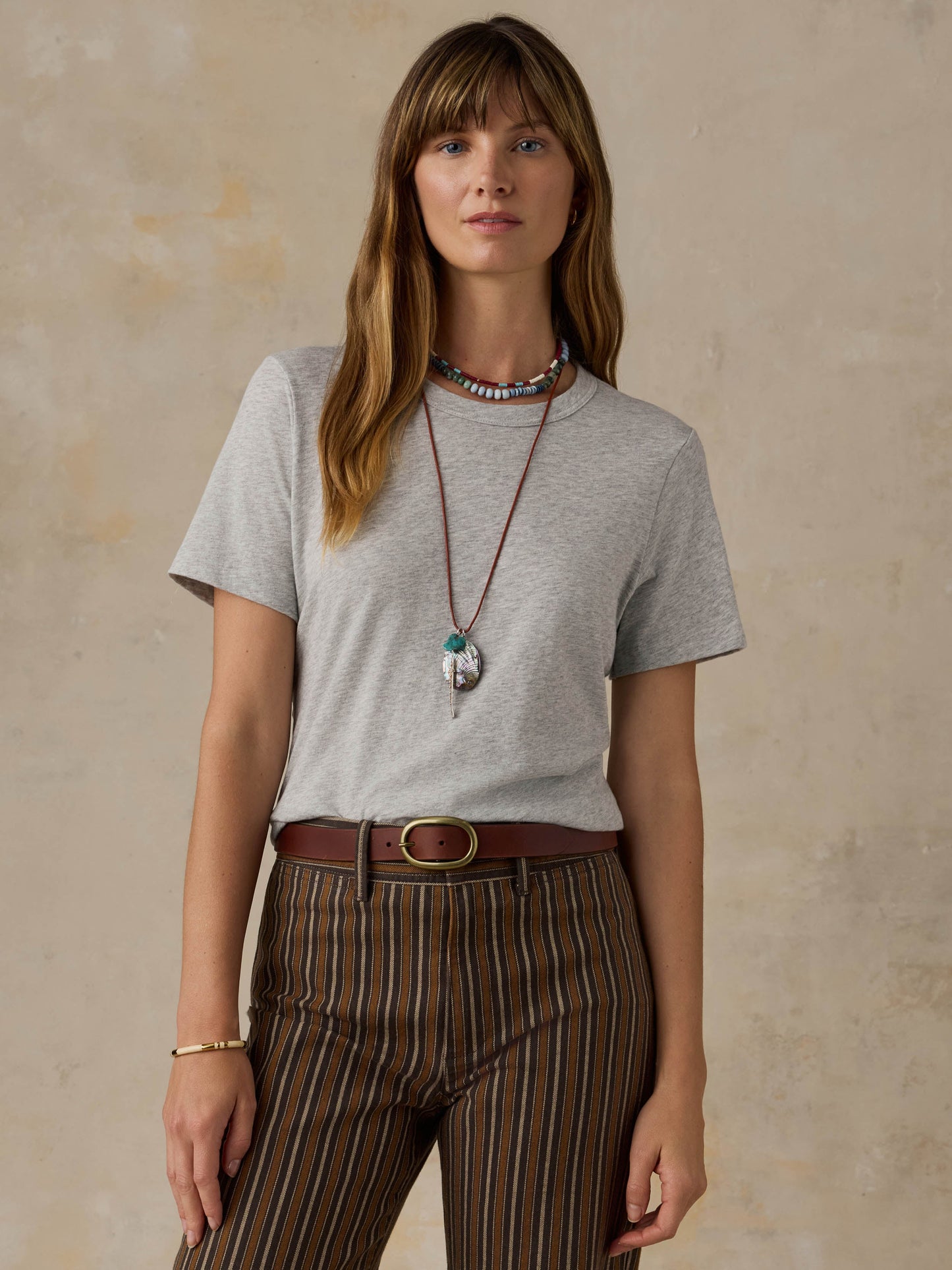 Sunwashed Regenerative Tee - Dune Grey Heather