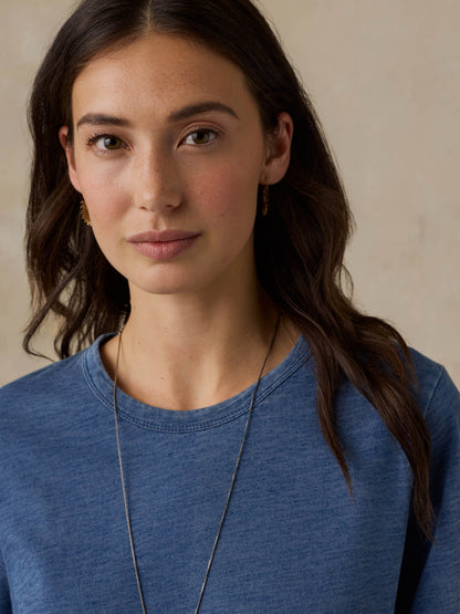 Sunwashed Regenerative Tee - Medium Indigo Wash