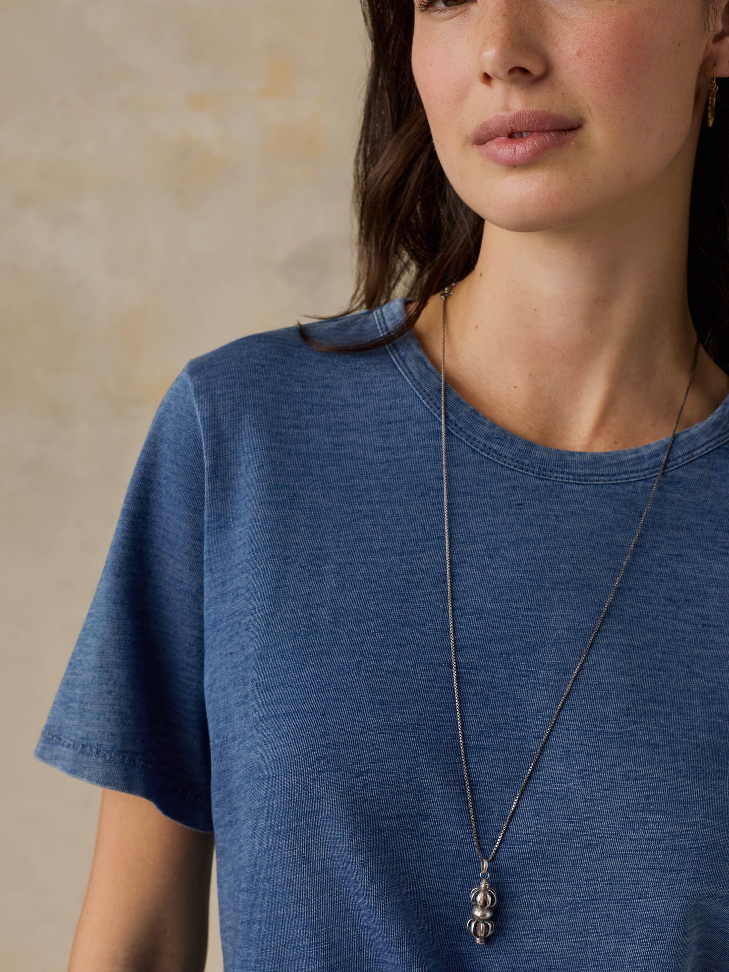 Sunwashed Regenerative Tee - Medium Indigo Wash