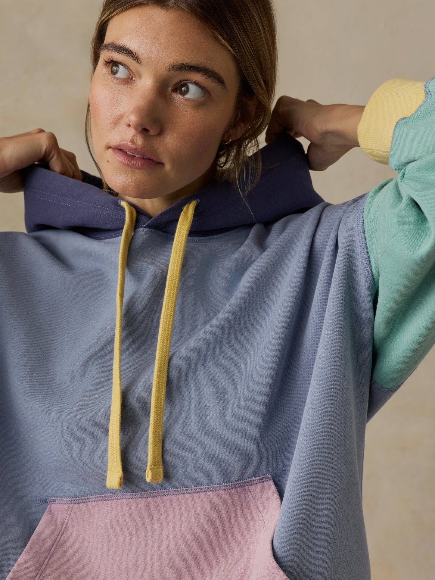 Oceanside Fleece Oversized Hoodie - Horizon Fade Colorblock