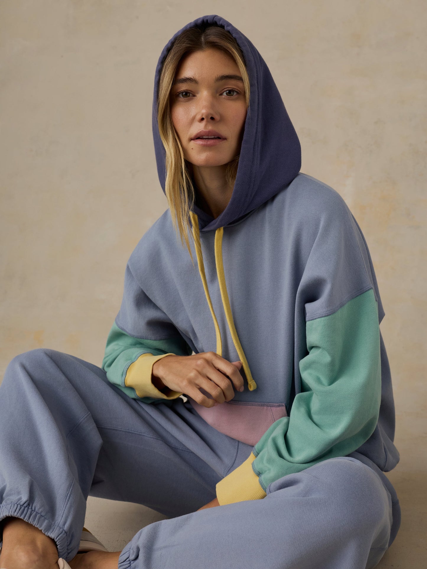 Oceanside Fleece Oversized Hoodie - Horizon Fade Colorblock