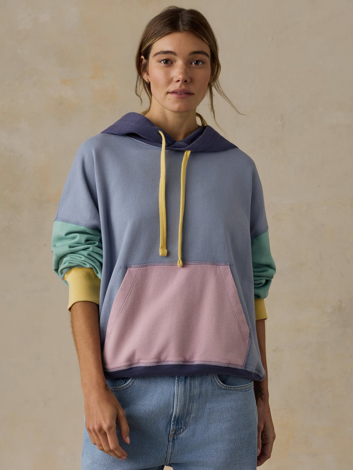 Oceanside Fleece Oversized Hoodie - Horizon Fade Colorblock