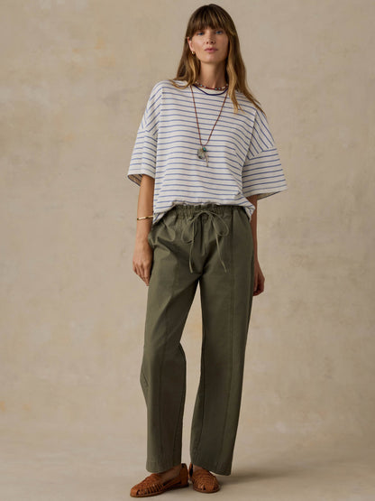 Sunwashed Boyfriend Tee - Ocean Dusk Stripe