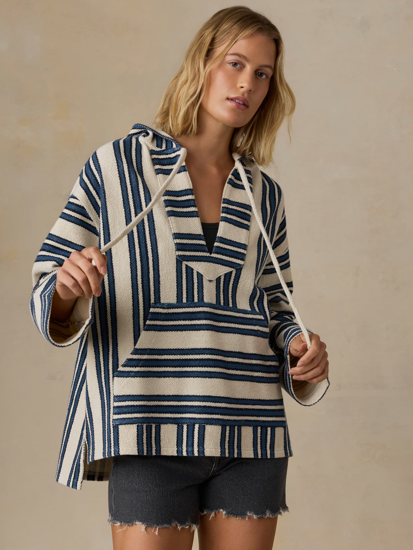 Baja Hoodie - Kingfisher Stripe