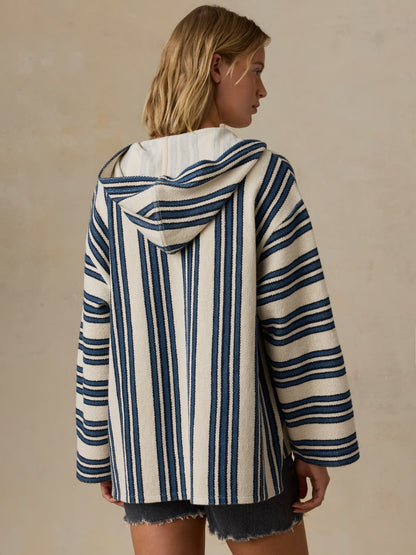 Baja Hoodie - Kingfisher Stripe