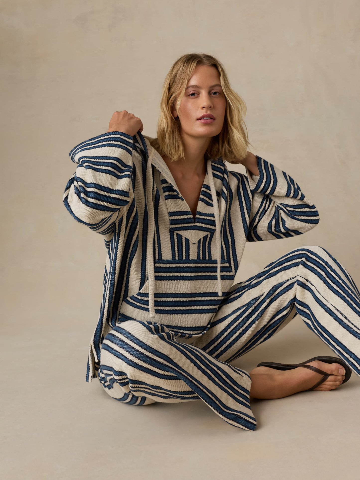 Baja Hoodie - Kingfisher Stripe