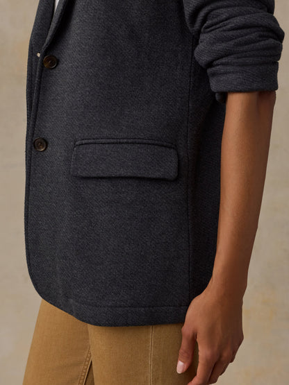 Inlet Knit Blazer - Black Sky Melange
