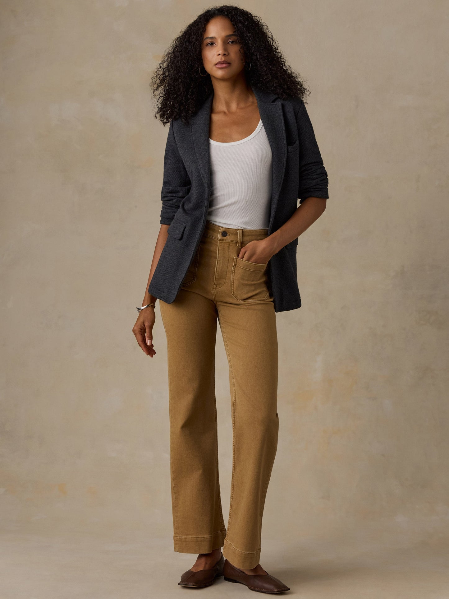 Inlet Knit Blazer - Black Sky Melange