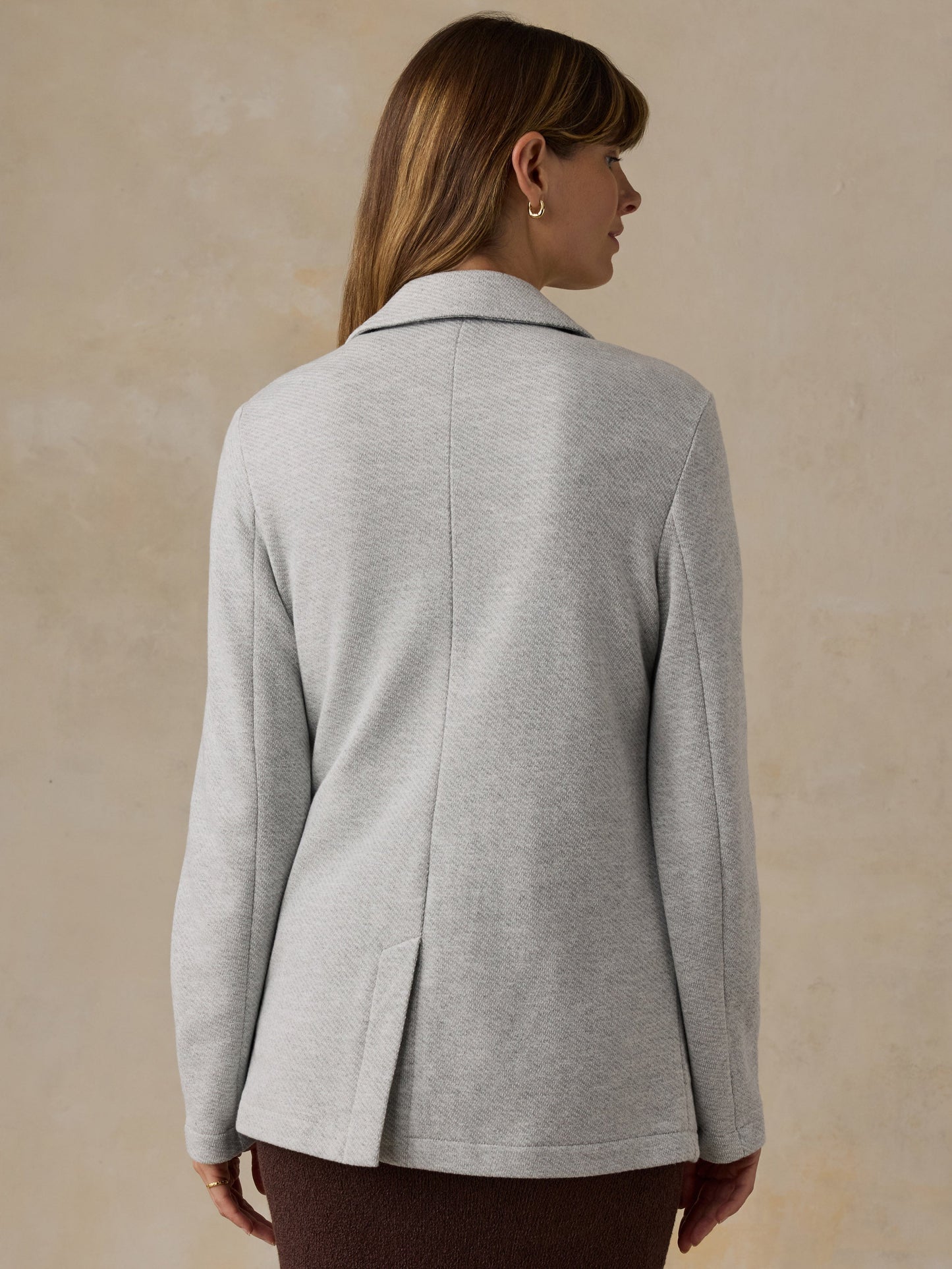 Inlet Knit Blazer - Heather Grey