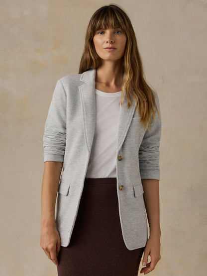 Inlet Knit Blazer - Heather Grey