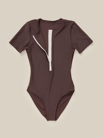 Surfseeker Rash Guard - Seal Brown