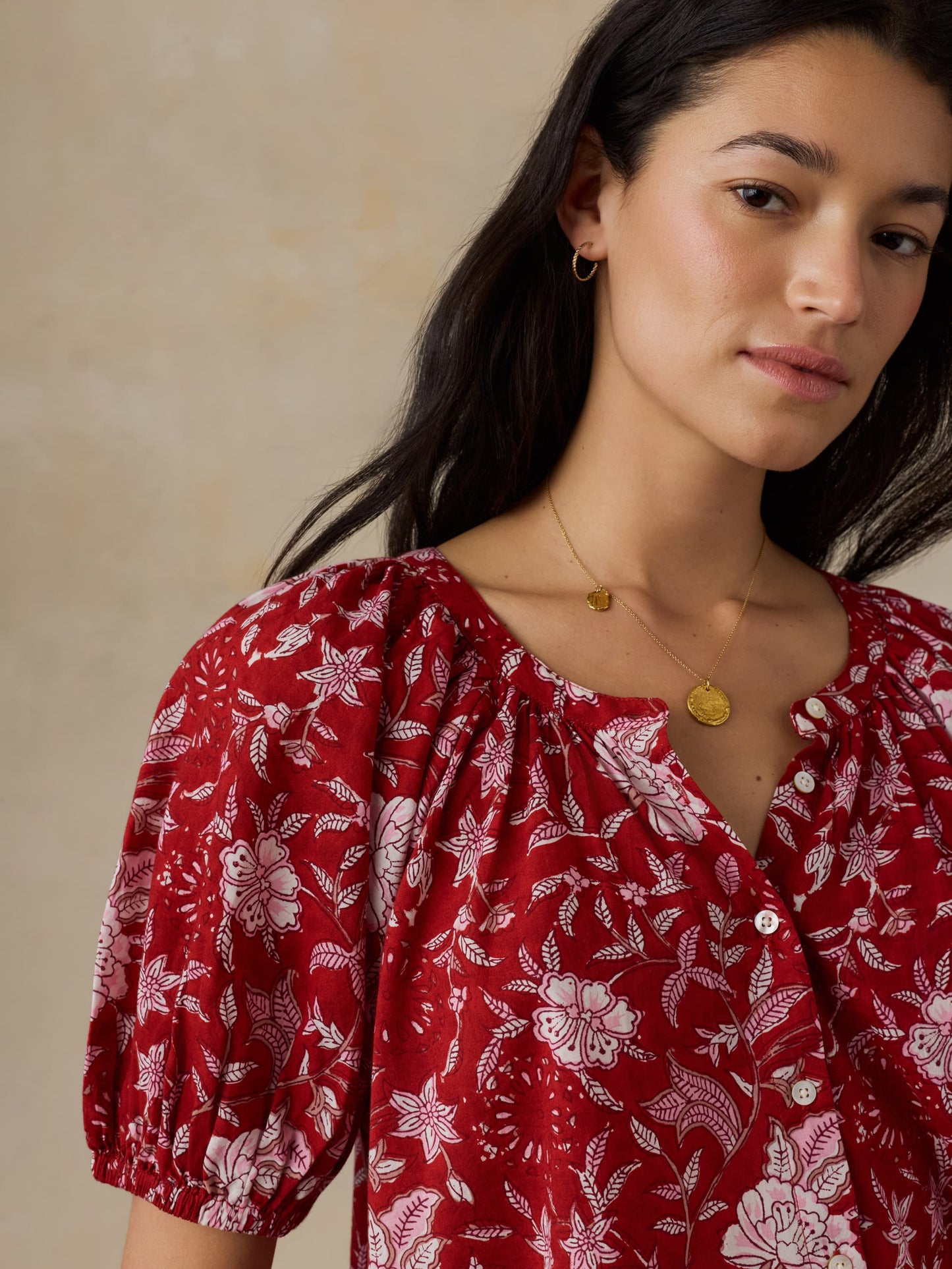 Voile Lettie Top - Garden Whispers