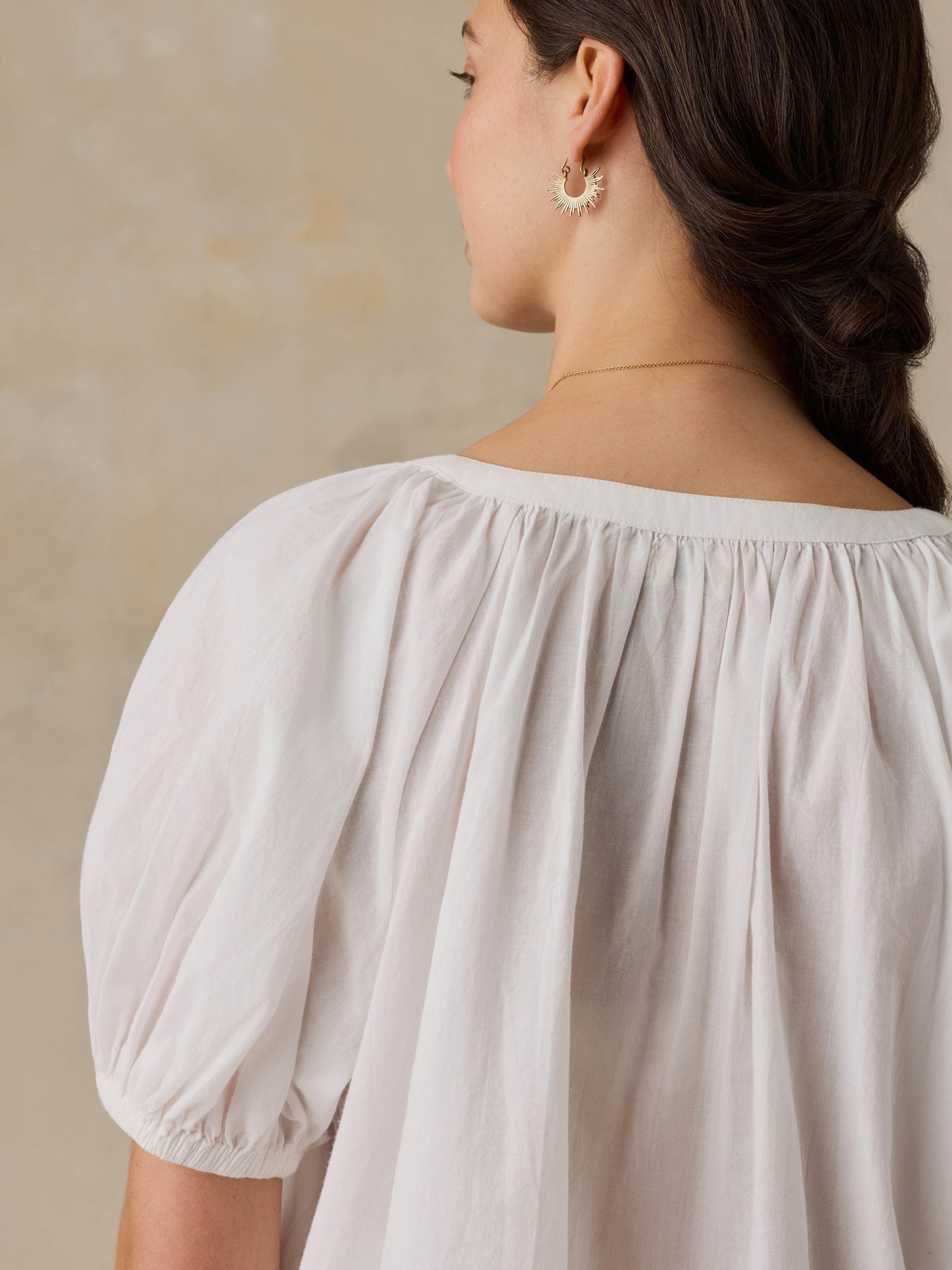 Voile Lettie Top - White