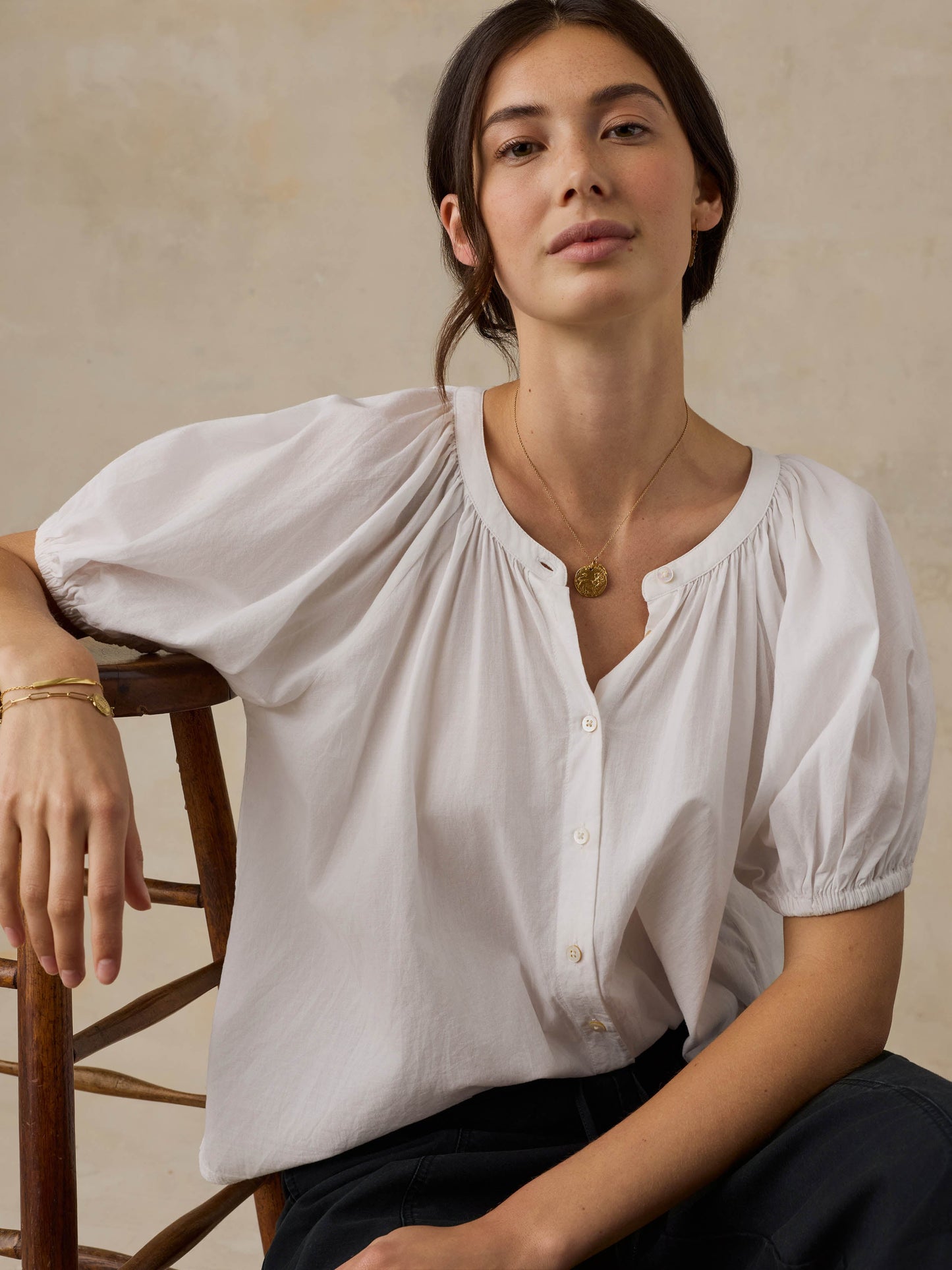 Voile Lettie Top - White