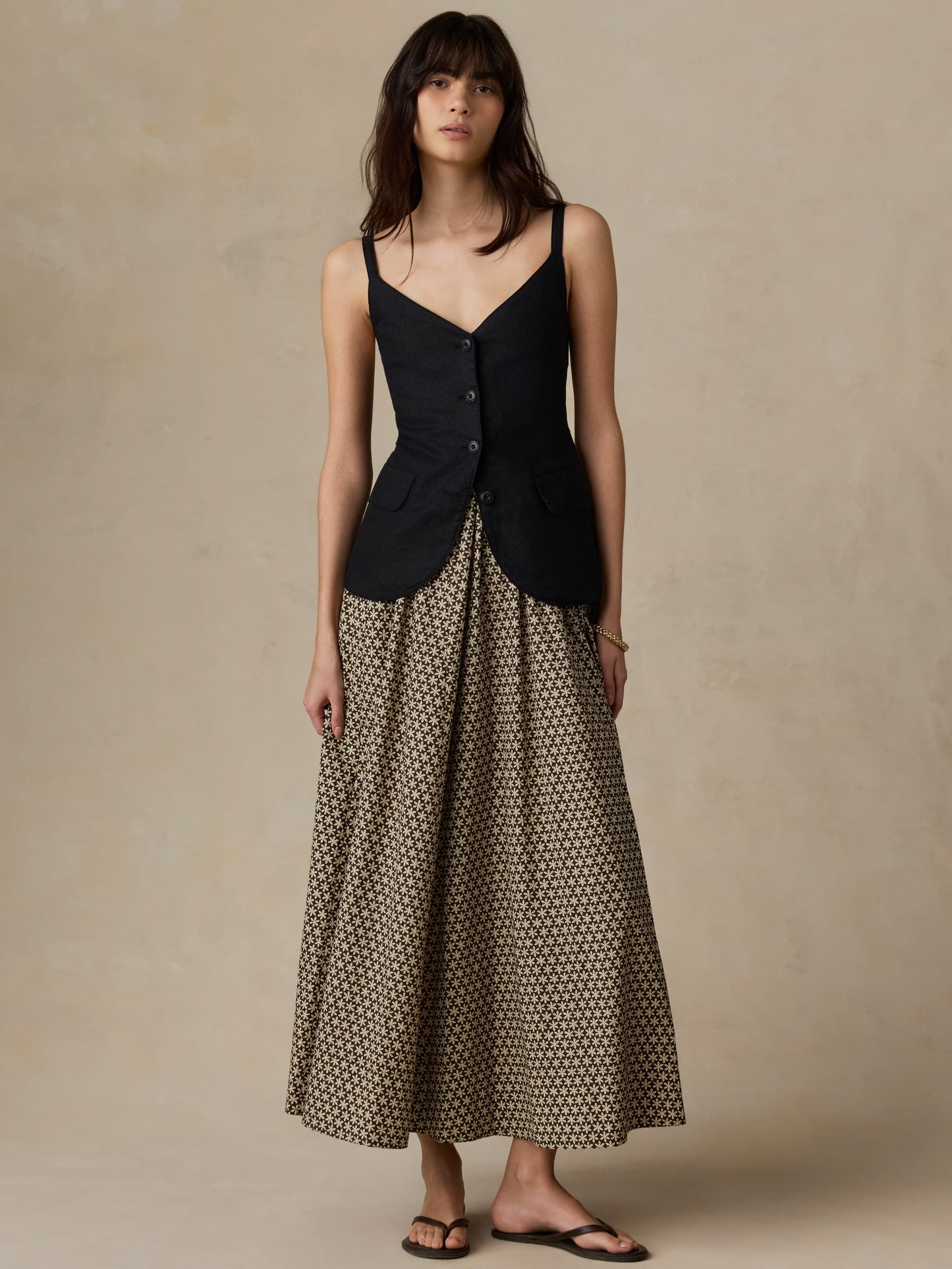 Sun Strider Linen Milo Vest - Black