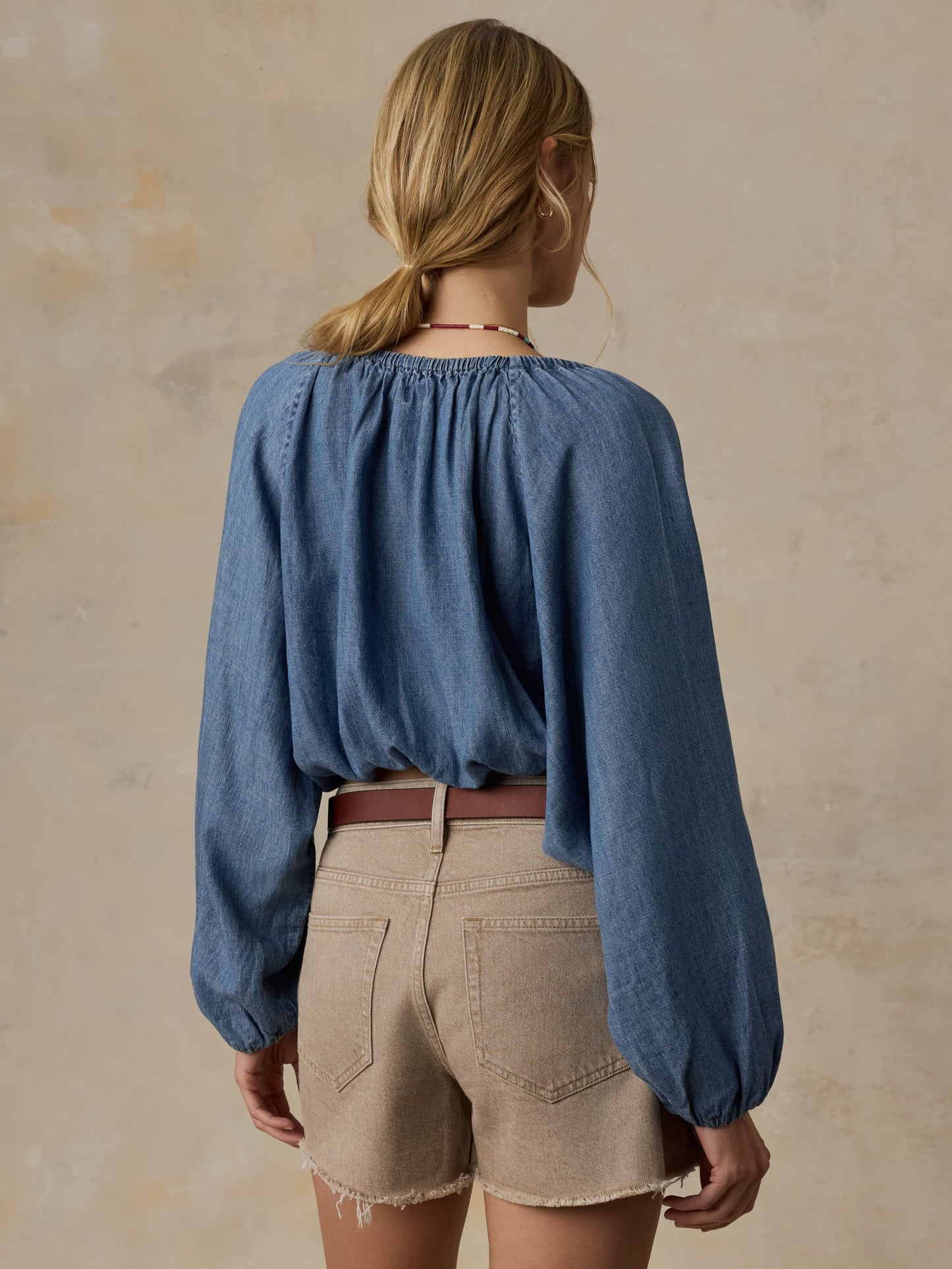 Tried & True Chambray Nera Top - River Mist Wash