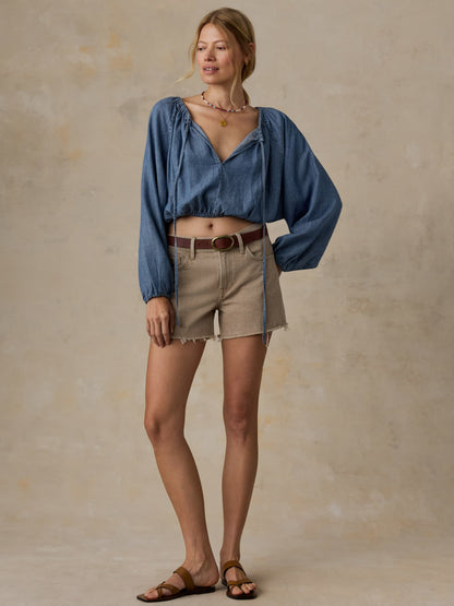 Tried & True Chambray Nera Top - River Mist Wash