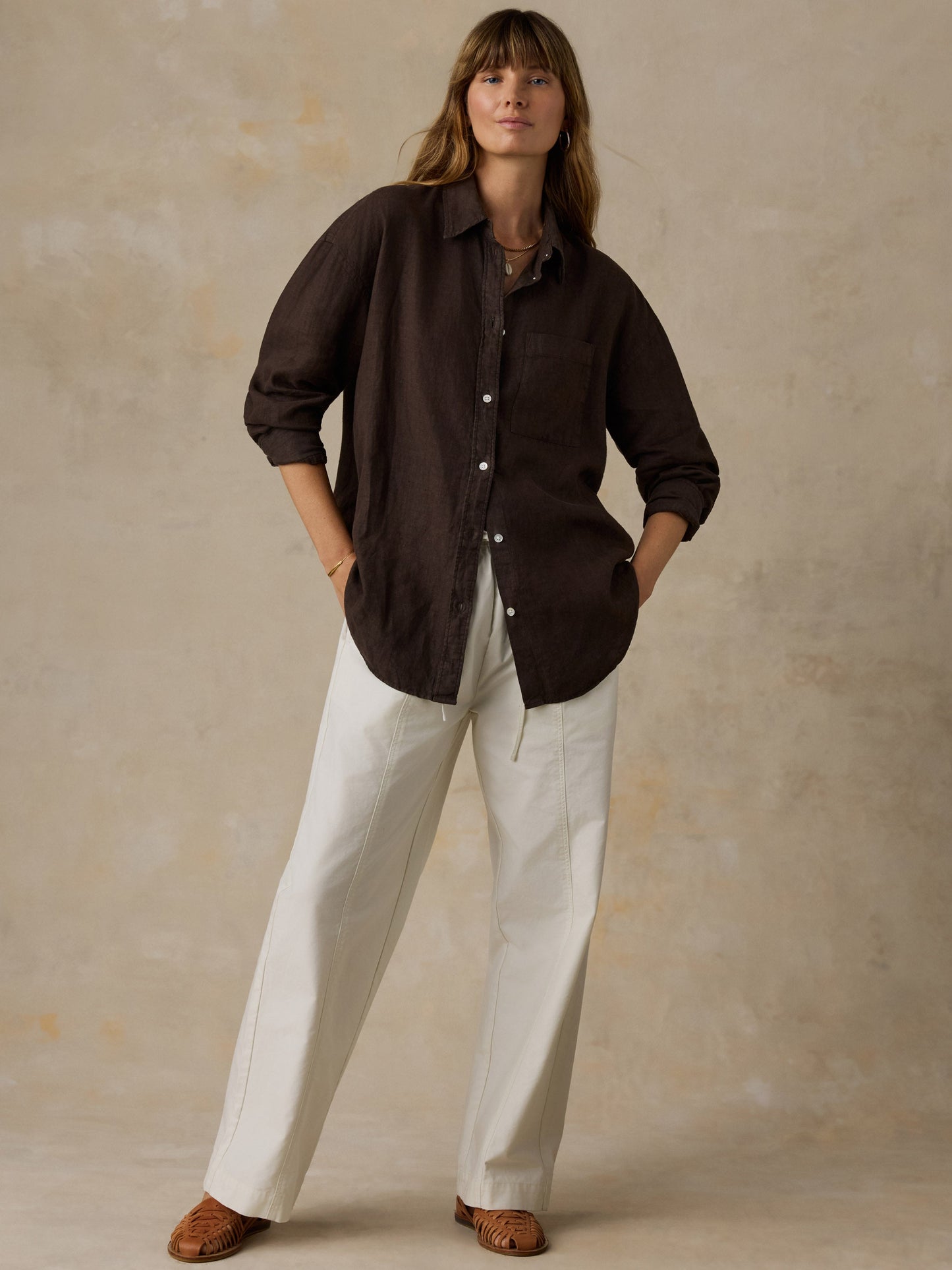 Laguna Linen Relaxed Shirt - Demitasse