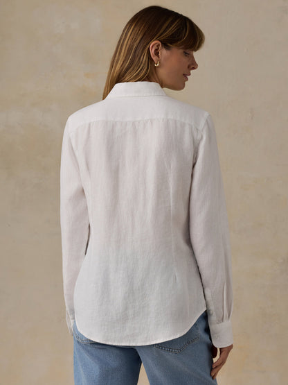 Laguna Linen Classic Shirt - White