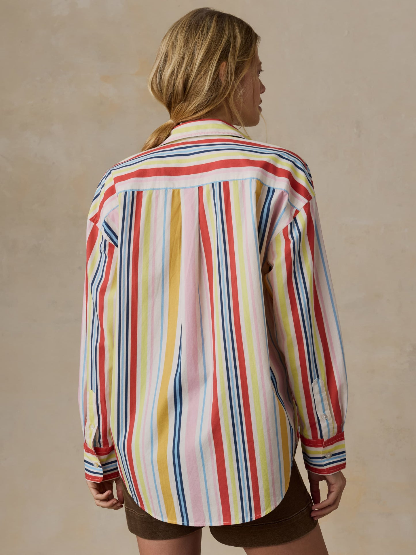 Coastal Poplin Relaxed Shirt - Sunset Parade