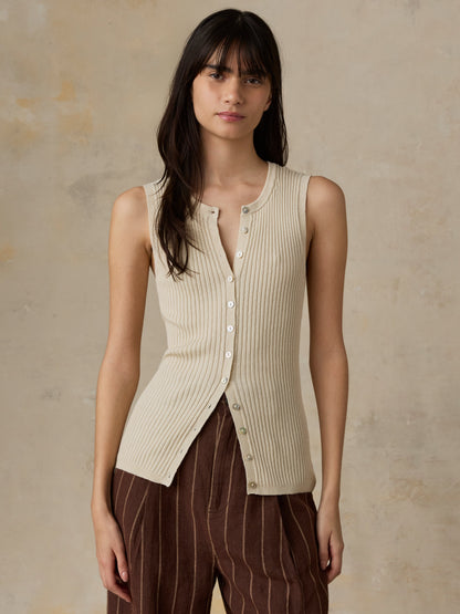 Miramar Linen Cami Cardigan - Summer Sand