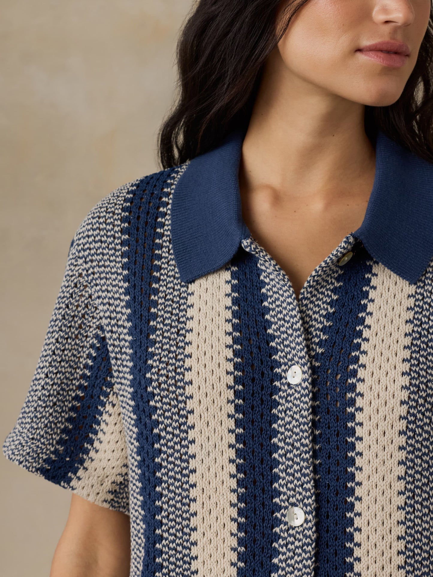 Seacoast Crochet Relaxed Camp Shirt - Sailor Stitch
