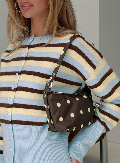 Winta Shoulder Bag Brown Polka