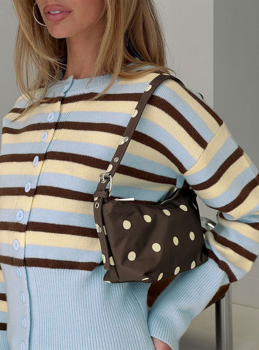 Winta Shoulder Bag Brown Polka