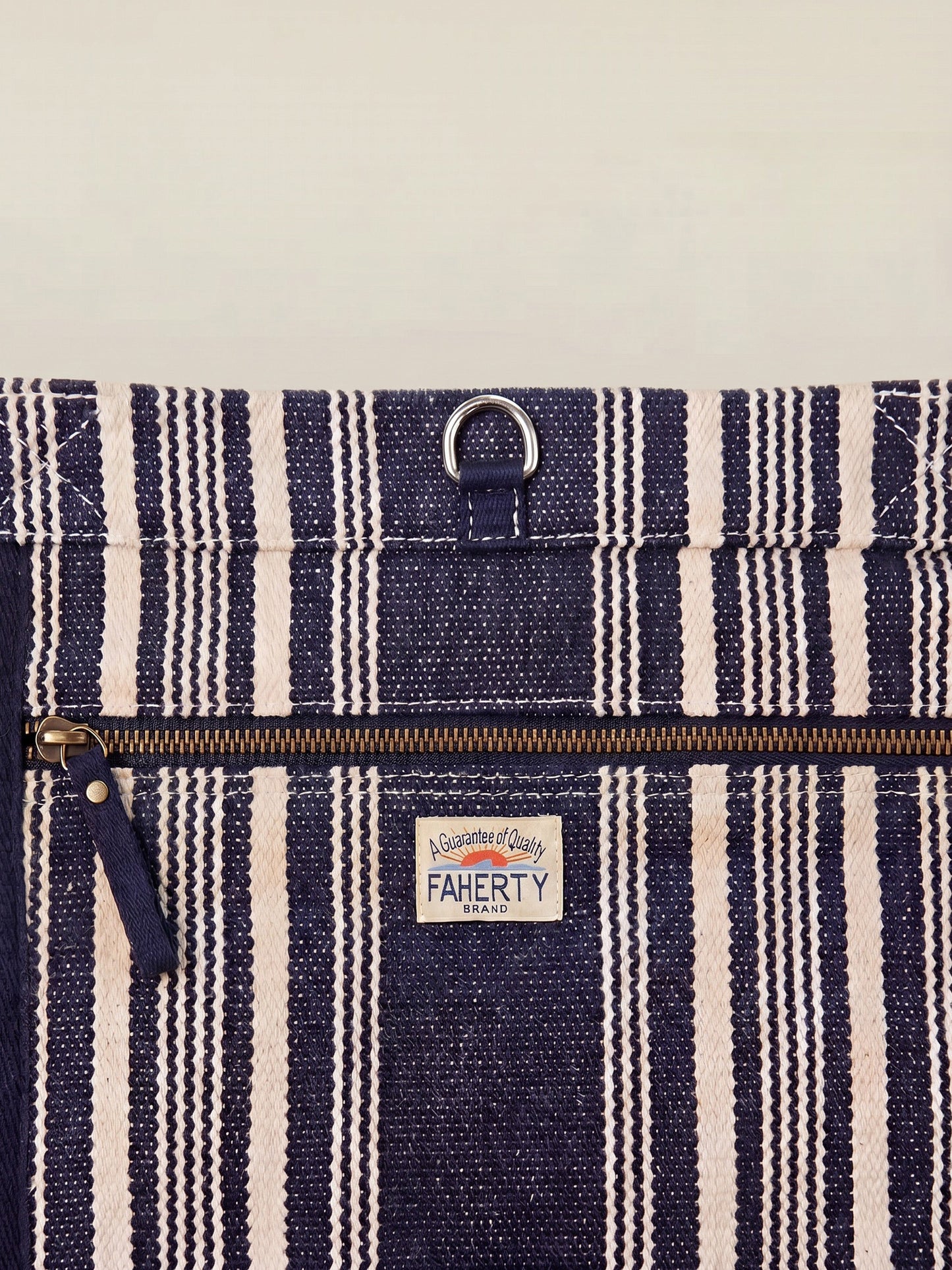 Dune Stripe Beach Tote - Peacoat