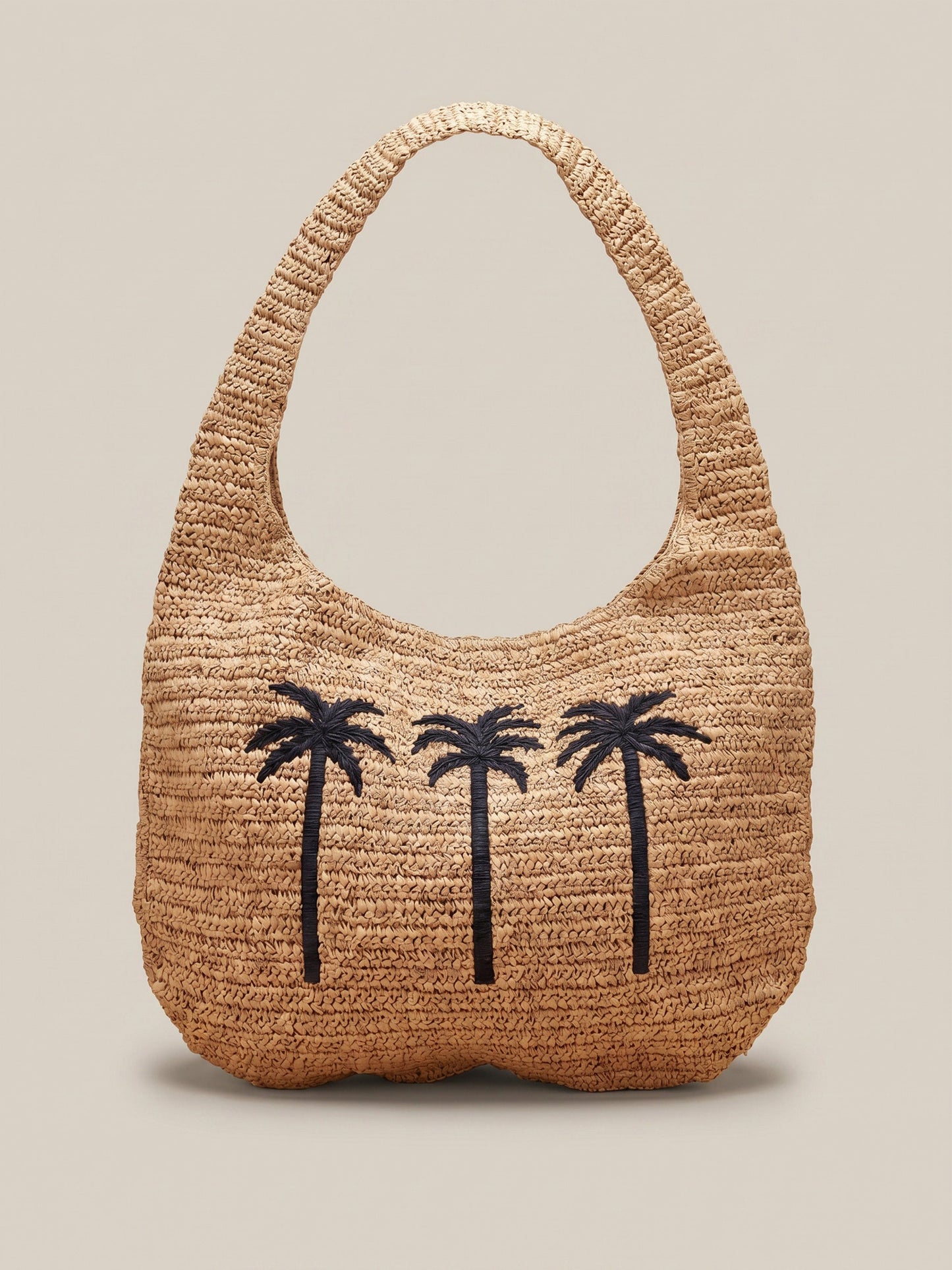 Straw Palm Beach Tote - Toasted Natural