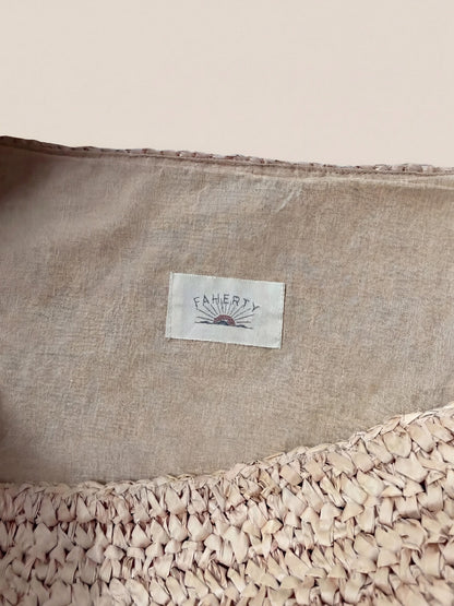 Straw Palm Beach Tote - Toasted Natural