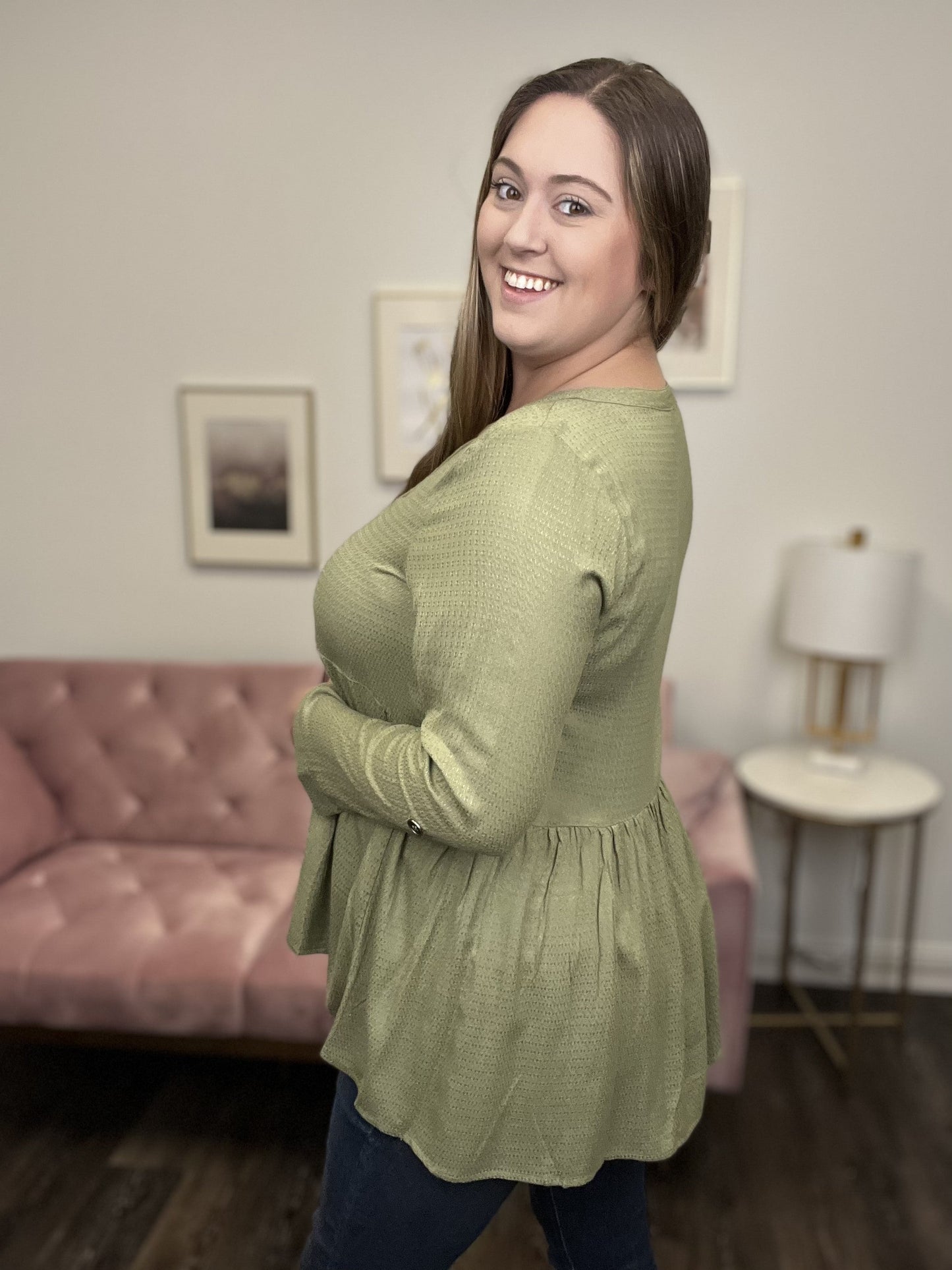 Building Dreams Women's V-Neck Long Sleeve Top