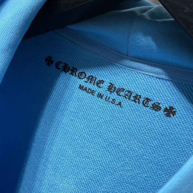 Chh Chrome Hearts Hoodie Autumn/Winter Sanskrit Alphabet Graffiti Embroidery Mouth Print Casual Loose Hooded Sweater