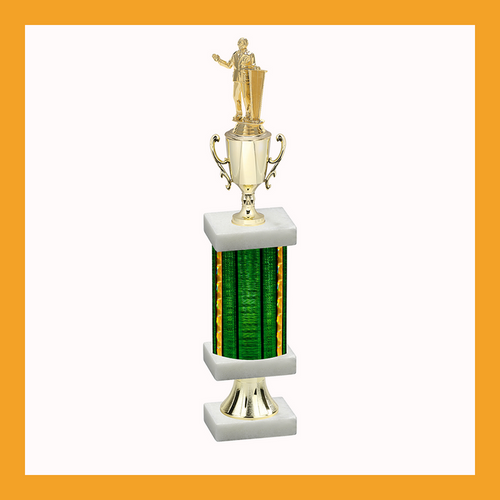 Academic Column Pedestal Trophy With Cup