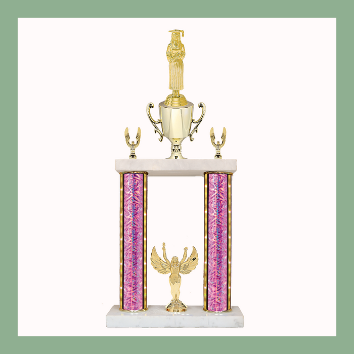 Academic Marble Two Poster Trophy