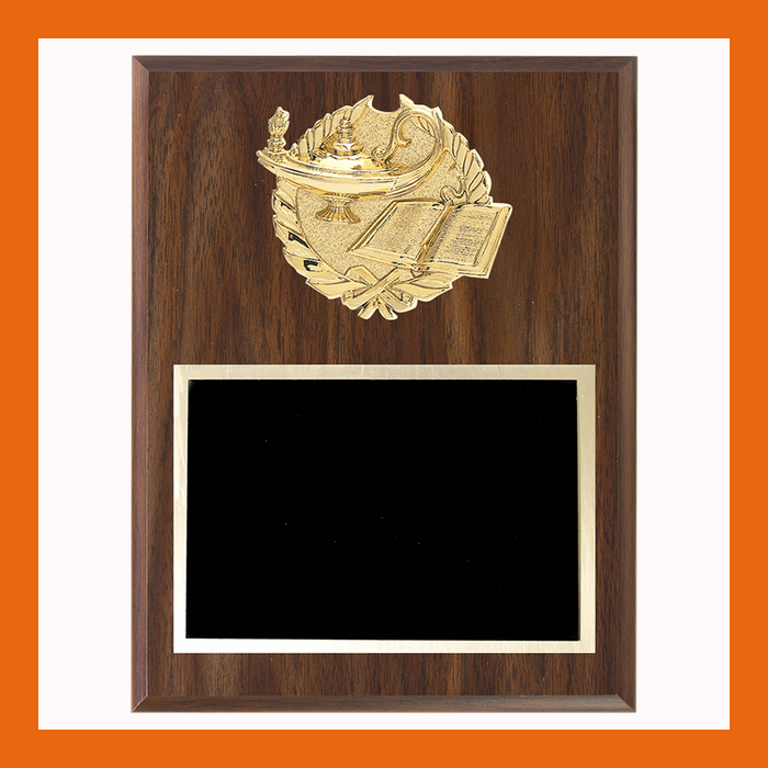 Academic Subject Theme Mounts For Walnut Finish Plaques