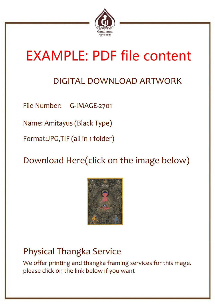 Amitabha Image - Tibetan thangka painting, view 4