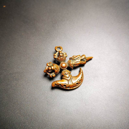 Amulet,Cross Kartika knife of the dakinis and Kila Dorje Phurba - Tibetan Buddhist amulet, view 6