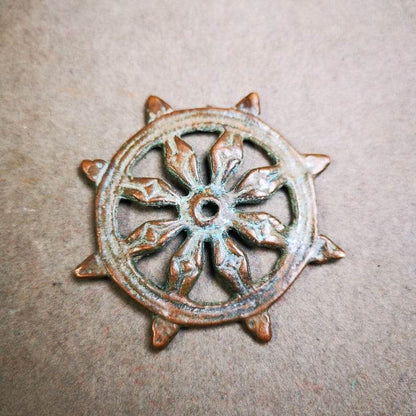Amulet,Prayer Wheel,Dharma Chakra - Tibetan Buddhist amulet, view 6