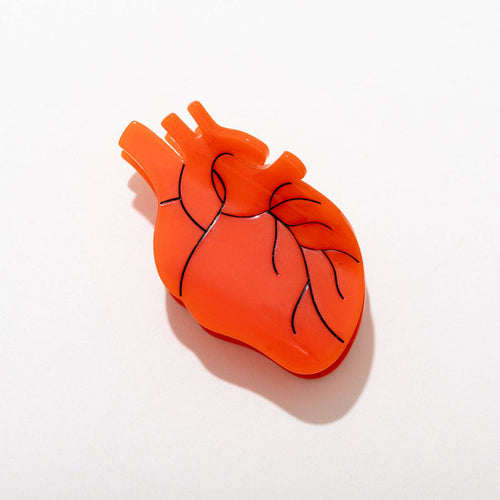 Anatomical Heart Claw Clip
