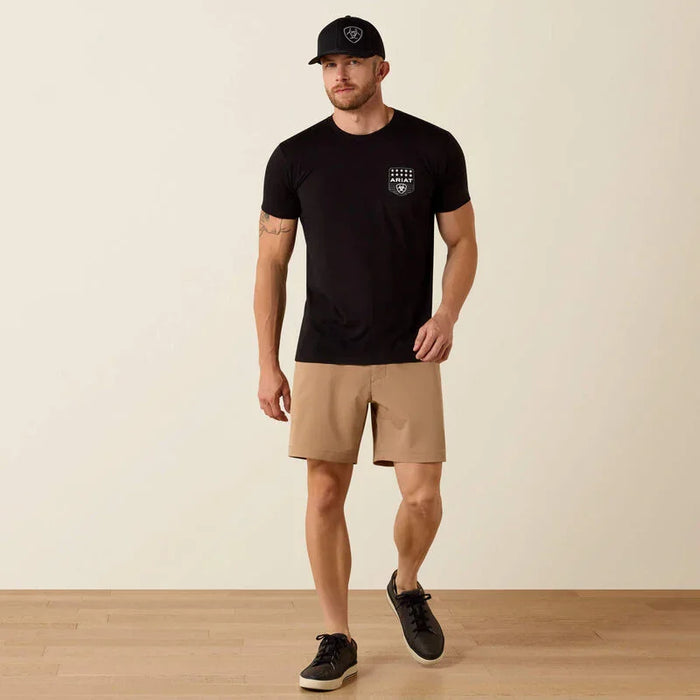 Ariat stripe patriotic badge t-shirt