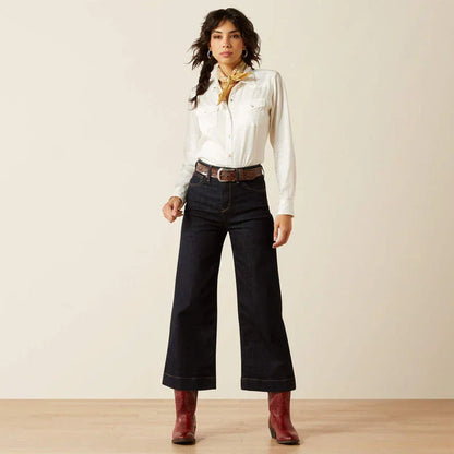 Ariat ultra high rise countryside wide leg jean for ladies