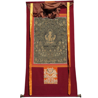 Chenrezig Pure Land - Tibetan thangka painting, view 7