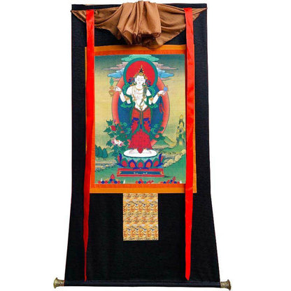 Chenrezig - Padmapani - Tibetan thangka painting, view 8