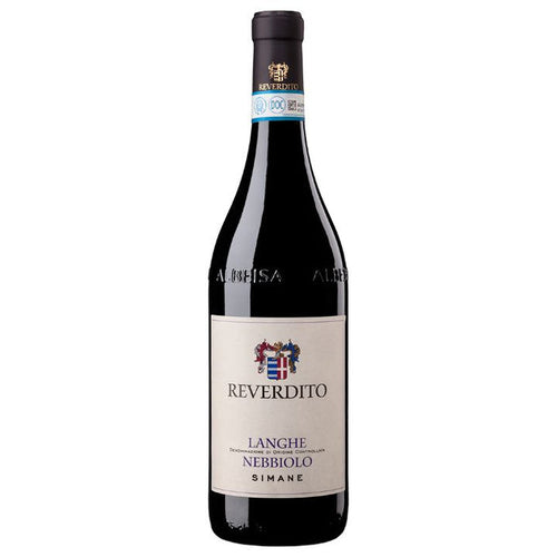 Reverdito Langhe Nebbiolo Simane Bottle against a white background