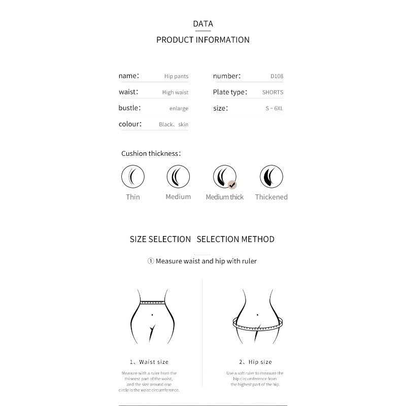 Butt lifter panty Full-figured buttocks